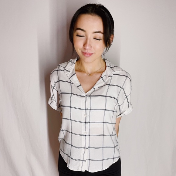 Striped B&W Button-Down - Picture 2 of 7